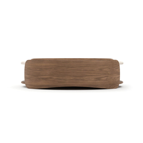 Fleur Open Cocktail Table with Travertine Top | Caracole Classic