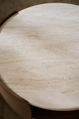 Fleur Open Cocktail Table with Travertine Top | Caracole Classic