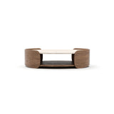 Fleur Open Cocktail Table with Travertine Top | Caracole Classic