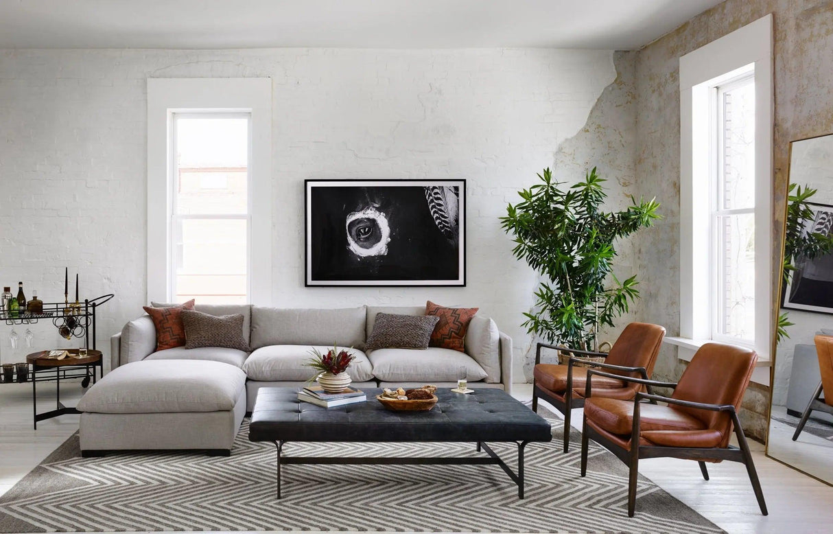 Four Hands Westwood 3 Pc Sectional With Ottoman - Home Elegance USA