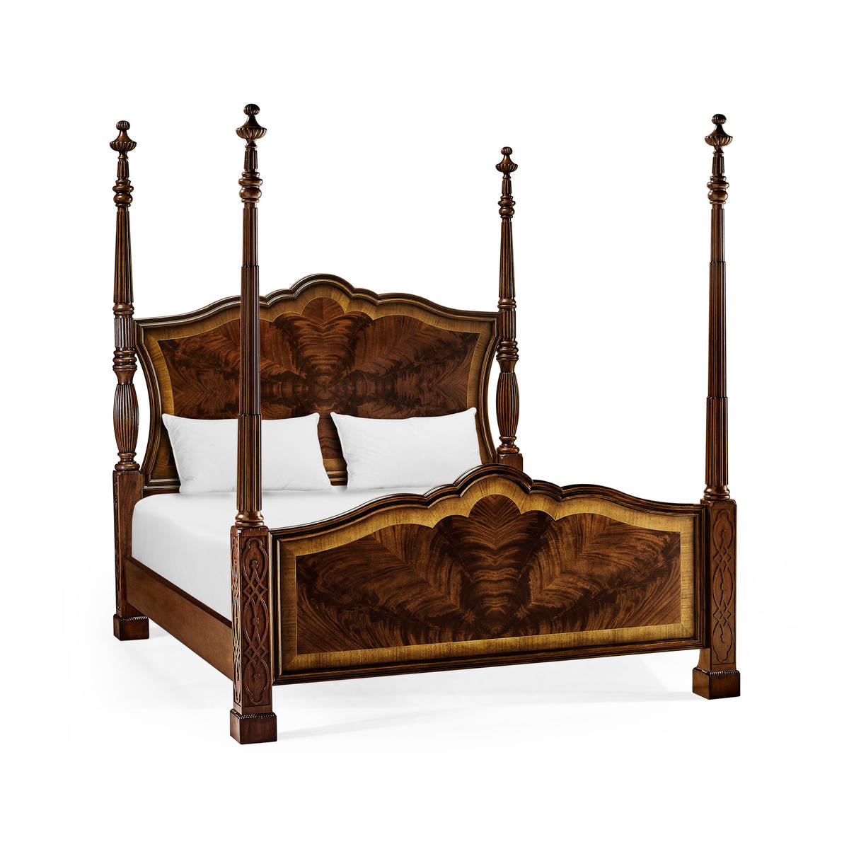 Four Poster Mahogany US King Bed | Jonathan Charles Fine Furniture