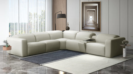Franklin 6-Piece Sectional Leather w/3 Power Recliners | BH Design - sold by Home Elegance USA