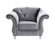 Frostine Button Tufted Chair Silver By Coaster Furniture - Home Elegance USA