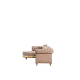 Julia Contemporary Sectional Velvet Button Tufted | Galaxy - Home Elegance USA