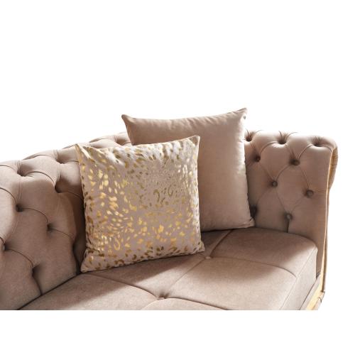 Julia Contemporary Sectional Velvet Button Tufted | Galaxy - Home Elegance USA