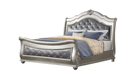 Destiny Traditional Silver Solid Wood Bedroom Set | Galaxy - Home Elegance USA