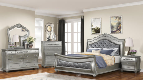 Destiny Traditional Silver Solid Wood Bedroom Set | Galaxy - Home Elegance USA