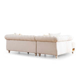 Julia Contemporary Sectional Velvet Button Tufted | Galaxy - Home Elegance USA