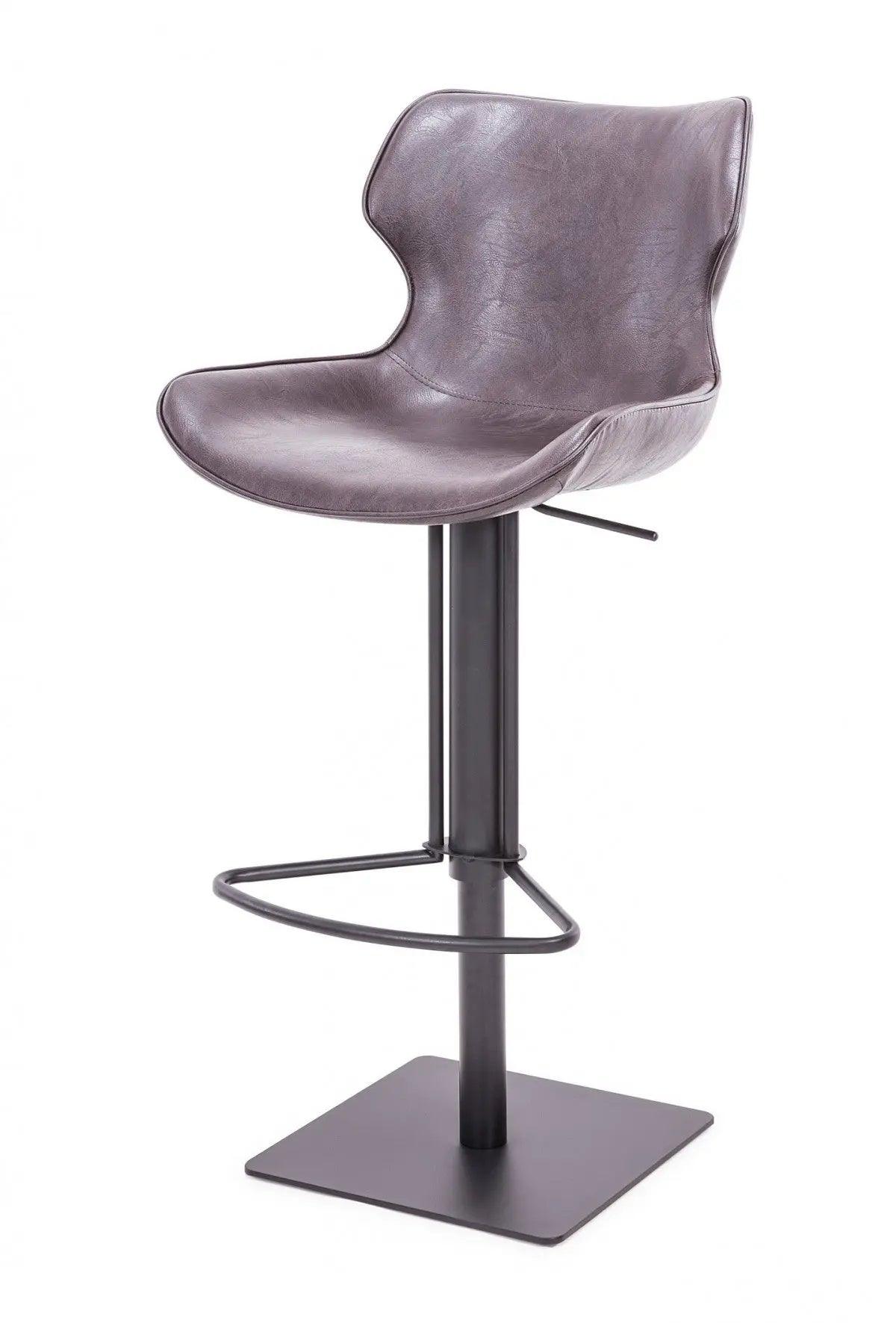 Vig Furniture - Modrest Jamila - Modern Dark Brown Eco-Leather Bar Stool - Vghr5475/Gb-1-Dkbrn-Bs