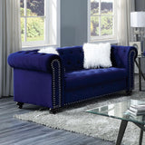 Giacomo Contemporary Velvet-Like Fabric Living Room Set by Furniture of America Furniture of America