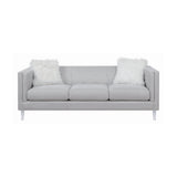 Glacier Tufted Upholstered Sofa Light Grey by Coaster Furniture Coaster Furniture