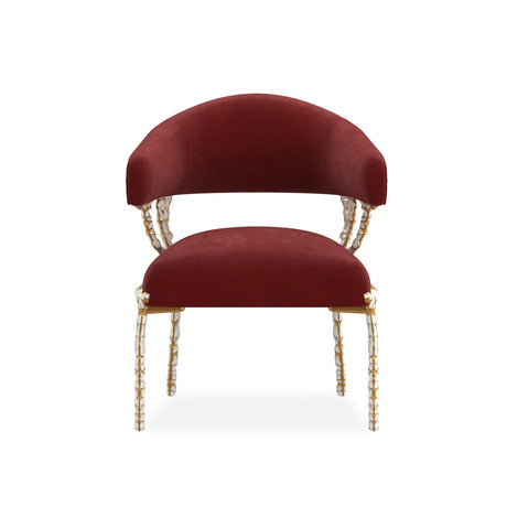 Glimmer of Hope Chair, Gold Brush Frame, Plush Upholstery | Caracole
