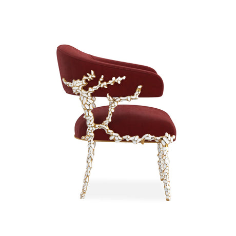 Glimmer of Hope Chair, Gold Brush Frame, Plush Upholstery | Caracole