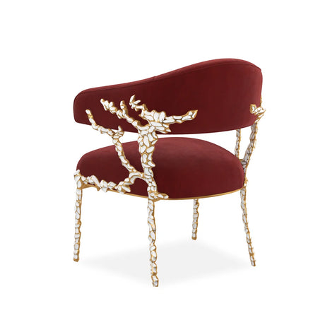 Glimmer of Hope Chair, Gold Brush Frame, Plush Upholstery | Caracole