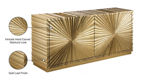 Golda Sideboard-Buffet In Gold - 324 | Meridian - sold by Home Elegance USA