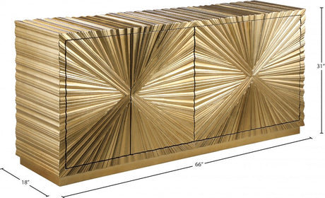 Golda Sideboard-Buffet In Gold - 324 | Meridian - sold by Home Elegance USA