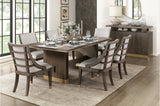 Griffin Modern Dining Set with Sunburst Oak Finish & Gold Accents | Homelegance - Home Elegance USA