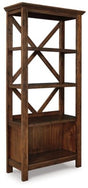 Ashley Rustic Brown Baldridge Large Bookcase | Home Elegance USA