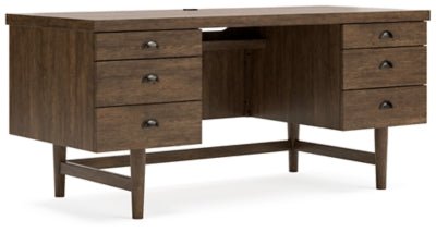 Ashley Warm Brown Austanny Home Office Desk - H683 - 27 - Home Elegance USA - 1