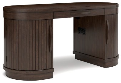 Ashley Warm Brown Korestone Home Office Desk - H687 - 27 - Home Elegance USA - 1