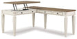 Ashley White/Brown Realyn H743H2 2 - Piece Home Office Desk | Home Elegance USA