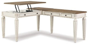 Ashley White/Brown Realyn H743H2 2 - Piece Home Office Desk | Home Elegance USA