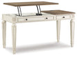 Ashley White/Brown Realyn Home Office Lift Top Desk | Home Elegance USA
