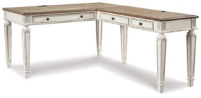 Ashley White/Brown Realyn H743H1 2 - Piece Home Office Desk | Home Elegance USA