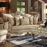 HD-04 Traditional Sofa and Loveseat in Metallic Bright Gold Finish by Homey Design Furniture Homey Design Furniture