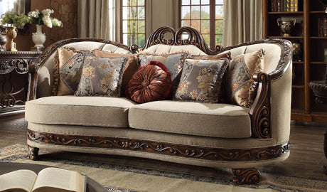 HD-1623 Traditional Sofa and Loveseat in Luxury Beige Chenille Finish by Homey Design Homey Design Furniture