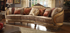 Hd-458 Traditional Sectional Sofa In Luxury Sandy Rich Fabric | Homey Design