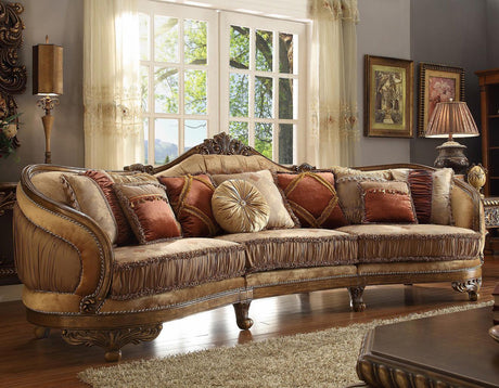 HD-458 Traditional Sectional Sofa in Luxury Sandy Rich Fabric by Homey Design Furniture Homey Design Furniture