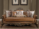 HD-555 Traditional Leather Sofa and Loveseat in Mohawk Finish by Homey Design Homey Design Furniture