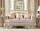 HD-625 Traditional Sofa and Loveseat in Champagne Finish Luxury Fabric by Homey Design Homey Design Furniture
