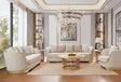 HD-7006 Beige & Gold 3-Piece Living Room Set | Homey Design