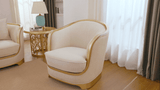 HD-7006 Beige & Gold 3-Piece Living Room Set | Homey Design