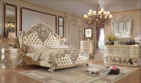 Hd-8022 Bedroom Set In Belle Silver Champagne Finish | Homey Design
