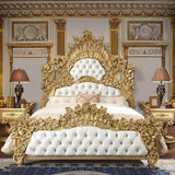 HD-8086 Bedroom Set in Gold Finish by Homey Design