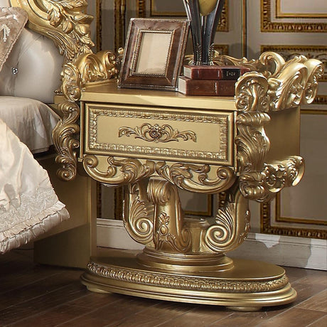 HD-8086 Bedroom Set in Gold Finish by Homey Design