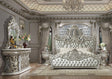 Hd-8088 Bedroom Set In Metallic Silver Finish | Homey Design