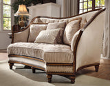 HD-823 Traditional Sofa and Loveseat in Antique Gold & Dark Oak by Homey Design Homey Design Furniture