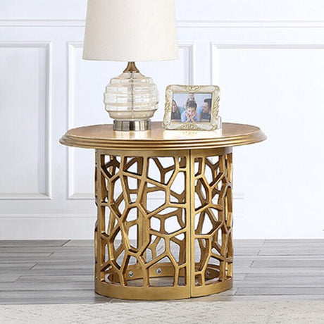 HD-8913 Gold End Table - Homey Design