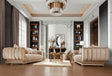 HD-9004 Sofa Set – Luxury Upholstered Sofa with Gold Accents | Home Elegance