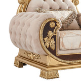 HD-9016 Living Room Set Fabric Upholstered with Solid Wood Frame | Homey Design