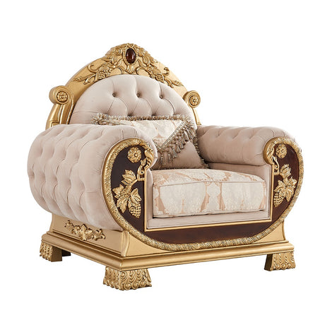 HD-9016 Living Room Set Fabric Upholstered with Solid Wood Frame | Homey Design