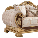 HD-9016 Living Room Set Fabric Upholstered with Solid Wood Frame | Homey Design