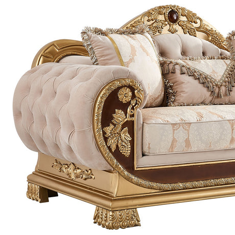 HD-9016 Living Room Set Fabric Upholstered with Solid Wood Frame | Homey Design