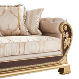HD-9016 Living Room Set Fabric Upholstered with Solid Wood Frame | Homey Design