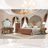 HD-9090 Bedroom Set in Mahogany Finish by Homey Design
