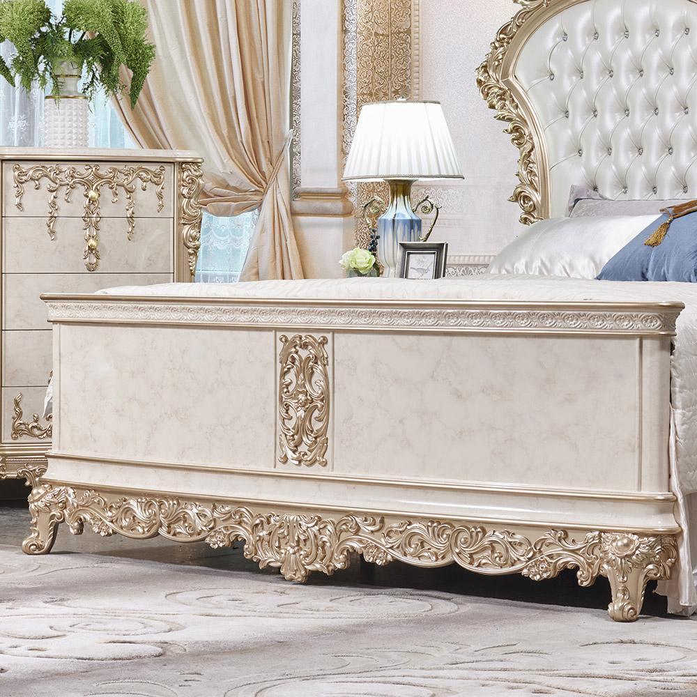 HD-9102 Bedroom Set in Golden Finish by Homey Design